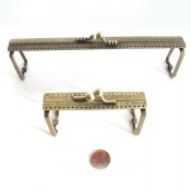Antique Brass Barrel Purse Frame - 2 sizes